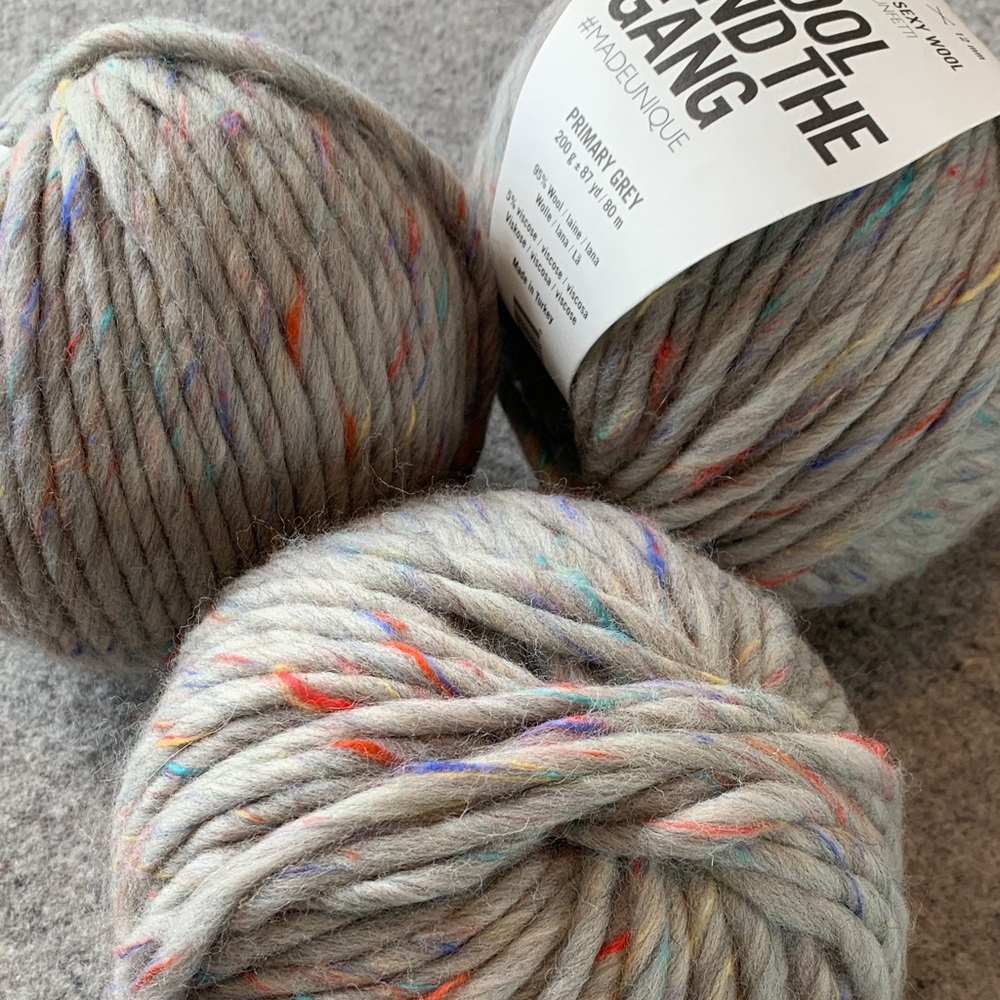 Crazy Sexy Wool Funfetti Primary Grey Sold Out Limited Edition! Wool & the Gang